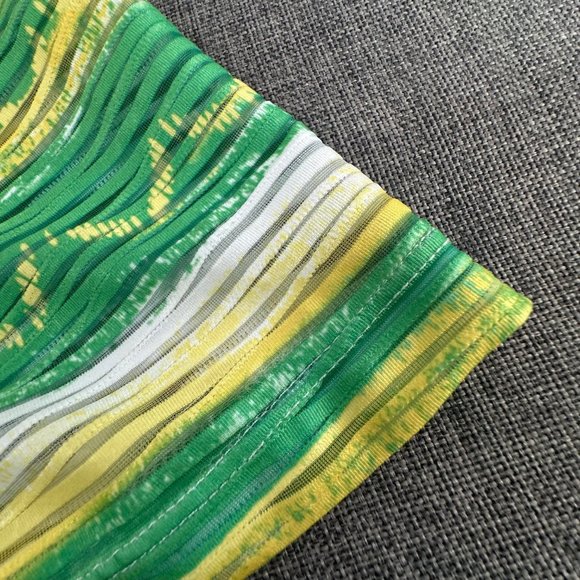 Alfred Dunner Womens Top Short Sleeve Shirt Plus 2X Short Sleeve Yellow Green Wh - Picture 8 of 11